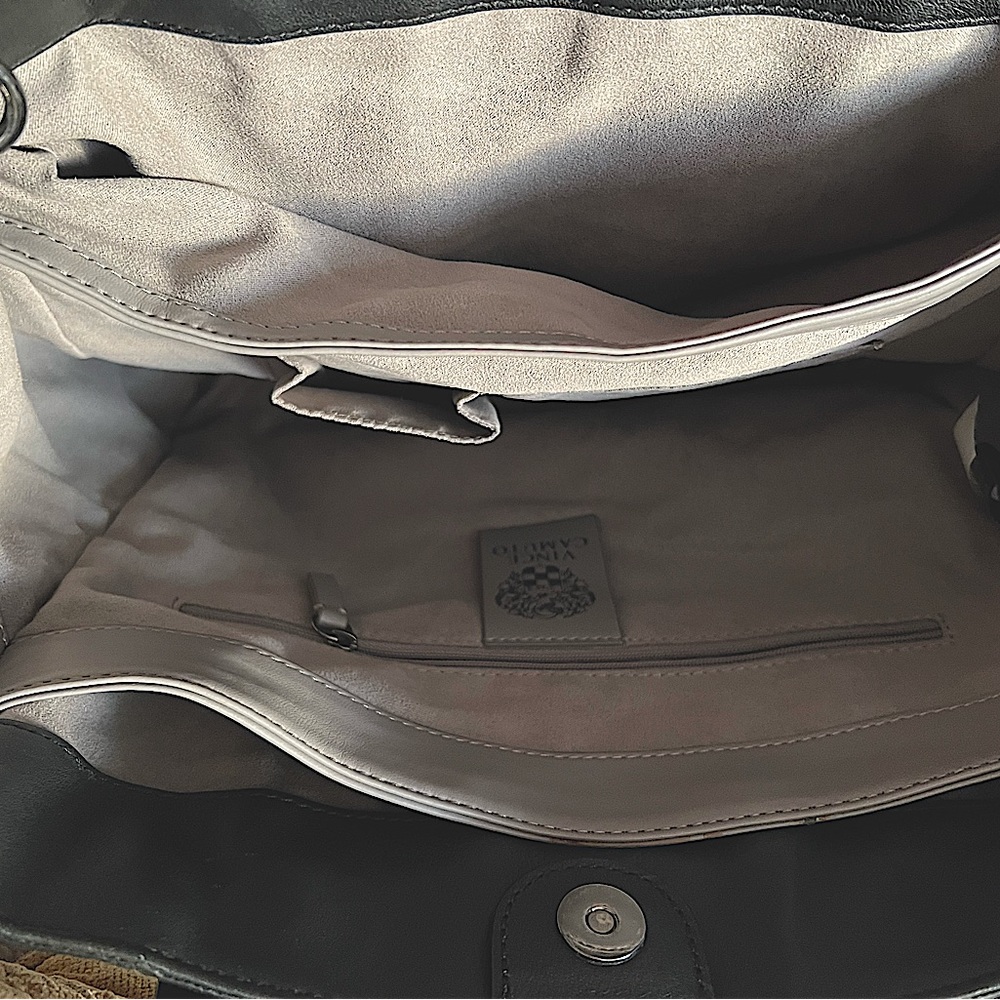 Black leather Vince Camuto bag